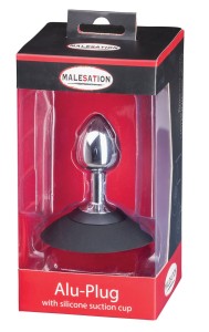 MALESATION analny korek aluminiowy z przyssawką chrom mały - 6