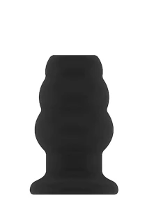 No.49 analny korek żelowy tunelowy 7.5 cm czarny - 1