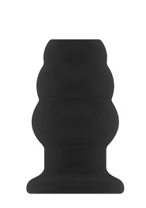 No.50 analny korek tunelowy żelowy czarny średni 10 cm - 1