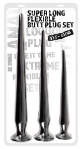 You2Toys Super Long analny korek zestaw 3 szt. elastyczne PVC - 1