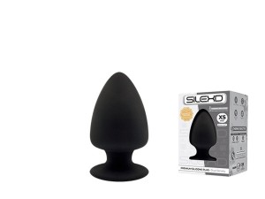 Silexd Plug SD Model 1 XS analny korek silikonowy czarny 8 cm - 3