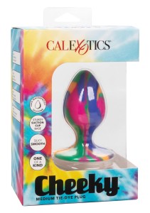 Cheeky Medium Tie-Dye analny korek silikonowy z przyssawką kolorowy - 2