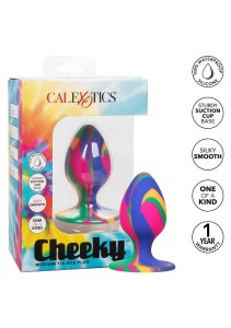 Cheeky Medium Tie-Dye analny korek silikonowy z przyssawką kolorowy - 4