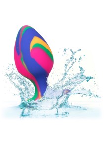 Cheeky Medium Tie-Dye analny korek silikonowy z przyssawką kolorowy - 6