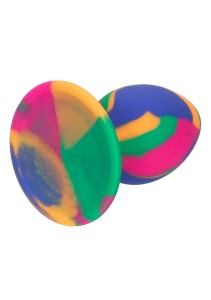 Cheeky Medium Tie-Dye analny korek silikonowy z przyssawką kolorowy - 8