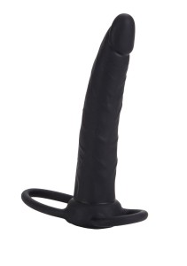 Silicone Dual Penetrator Black strap-on bez uprzęży – podwójny - 1
