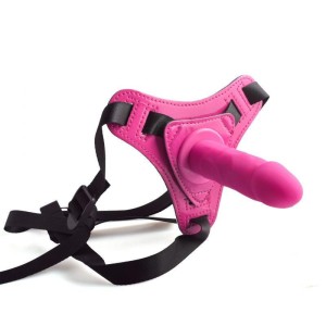 Strap-on z uprzężą – regulowany, realistyczny, silikonowy, 10 cm - 2