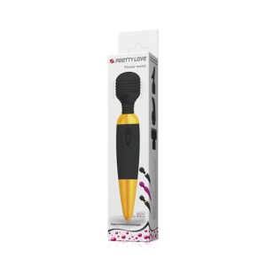 Pretty Love wibrator łechtaczki regulowane wibracje – Power Wand Gold - 9