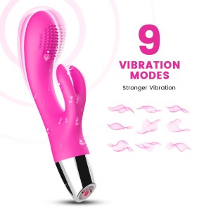 Rabbit wibrator łechtaczki ciche silniki, wodoodporny - różowy - 8