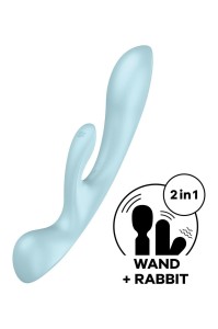 Satisfyer Triple Oh - wibrator króliczek niebieski - 2