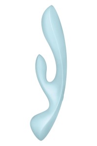 Satisfyer Triple Oh - wibrator króliczek niebieski - 3