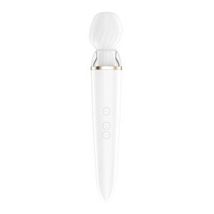 Satisfyer Double Wand-er Woman - wibrator łechtaczkowy sterowany telefonem biały - 1
