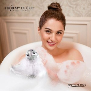 I Rub My Duckie wibrator łechtaczki wodoodporny – srebrny, 7 trybów - 4