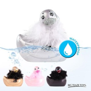 I Rub My Duckie wibrator łechtaczki wodoodporny – srebrny, 7 trybów - 5