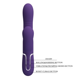 PRETTY LOVE - Mariana dark purple, 7 vibration functions, 7 thrusting settings, 4 rolling functions,4 nodding functions - 10