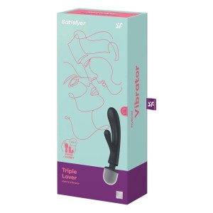 Satisfyer Triple Lover - wibrator łechtaczkowy szary - 2