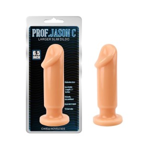 Large Slim realistyczne dildo elastyczne – 20 cm, cieliste, T-Skin materiał - 1