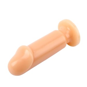 Large Slim realistyczne dildo elastyczne – 20 cm, cieliste, T-Skin materiał - 3