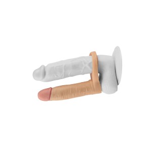 Ultra Soft dildo wibrujące z pierścieniem – 14,7 cm, czarne, elastyczne - 2