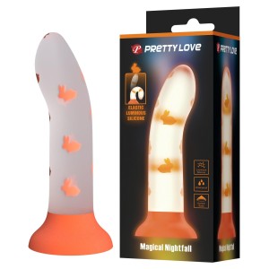 PRETTY LOVE dildo z przyssawką – 20 cm, świecące