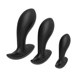 Dolly analny korek silikonowy czarny zestaw treningowy wodoodporny - 1