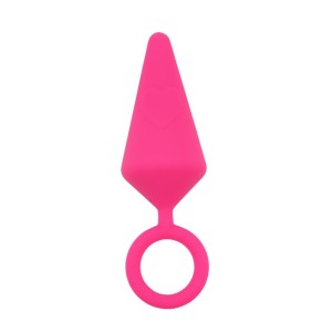 Sweet Breeze Candy Plug L analny korek silikonowy różowy z uchwytem - 2