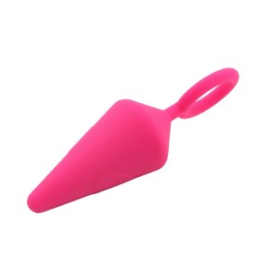 Sweet Breeze Candy Plug L analny korek silikonowy różowy z uchwytem - 5