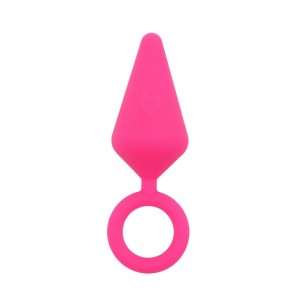 Sweet Breeze Candy Plug L analny korek silikonowy różowy z uchwytem - 6