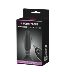 Pretty Love Beaded korek analny silikonowy wibrujący obrotowy - 7
