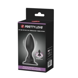 Pretty Love Push Over analny korek wibrujący silikonowy czarny - 6