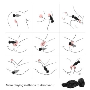 Limonster analny korek wibrujący czarny 9 trybów - 6