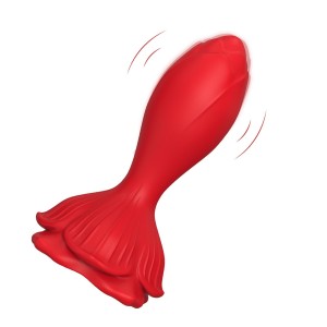 Rosenberg Red analny korek wibrujący czerwony wodoodporny - 1