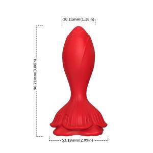Rosenberg Red analny korek wibrujący czerwony wodoodporny - 2