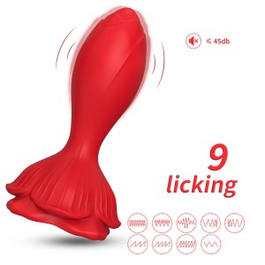 Rosenberg Red analny korek wibrujący czerwony wodoodporny - 5