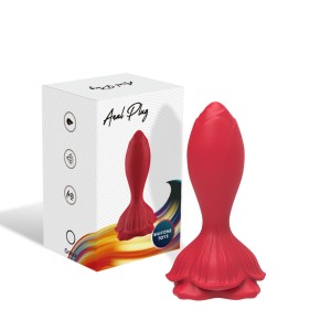 Rosenberg Red analny korek wibrujący czerwony wodoodporny - 8