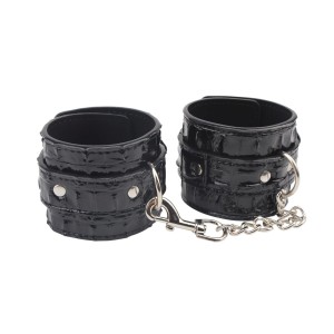 Surrender Wrist Restraints kajdanki BDSM regulowane – PU, hak metalowy - 2