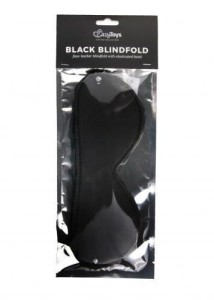 Leather Eye Mask opaska na oczy – skóra PU, czarna, elastyczna - 1