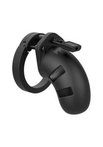 Model 20 pas cnoty męski silikonowy – dł. 9 cm, czarny, z zamkiem - 2