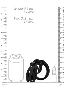 Mancage Model 24 pas cnoty męski silikonowy – czarny, 9 cm - 5