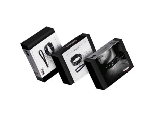 WHIPS obroża męska skórzana, regulowana – z ćwiekami i smyczą - 2