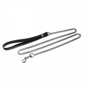 WHIPS Smycz duża obroże BDSM skórzana – 120 cm, rączka 20 cm - 2