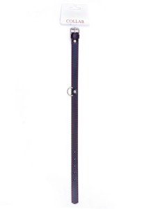 Fetish B-Series Red Line obroża BDSM regulowana – skóra eko, O-ring - 4