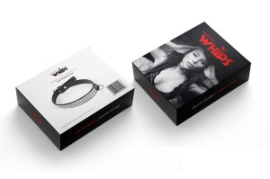 WHIPS obroża BDSM wegańska z kryształkami – czarna, regulowana 36–42 cm - 3