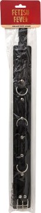 Fetish Fever Collar with Leash obroża BDSM – regulowana, czarna - 2