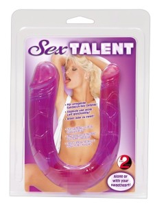 Sex Talent Dildo podwójne elastyczne i śliskie – fioletowe - 1