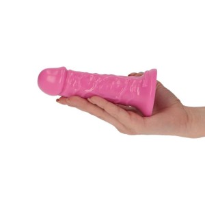 Romeo dildo realistyczne z przyssawką – 12,5 cm, różowe, z żyłkowaniem - 5
