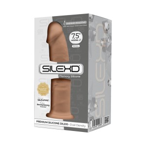 SilexD dildo realistyczne z przyssawką – 19 cm, karmelowe, podwójna gęstość - 2