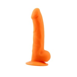Norman.P dildo realistyczne z przyssawką – 21,5 cm, pomarańczowe, ultra miękkie - 1