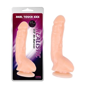 MR.MARCUS dildo realistyczne z jądrami i przyssawką – 25 cm, naturalne, silikonowe - 1
