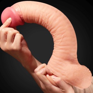 Love Toy dildo realistyczne dwuwarstwowe – 30,5 cm, naturalne, ultra miękkie - 8